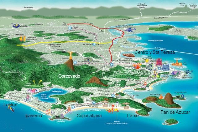 Rio de Janeiro Mapa >> Imagem: https://www.memoriasdelmundo.com/
